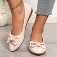 thumbnail image 3 of Dakaela Dress Shoes for Women Comfortable Casual Slip on Flats Loafers Low Wedge Work Shoes Beige 6.5, 3 of 8