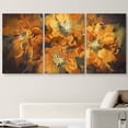 thumbnail image 2 of wall26 Canvas Print Wall Art Set Blooming Orange Lily Jungle Flowers Floral Nature Illustrations Modern Art Rustic Scenic Relax/Calm Wilderness for Living Room, Bedroom, Office - 16"x24"x3, 2 of 5
