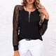 thumbnail image 2 of Moda mujer cuello redondo ahueca hacia fuera la camiseta de manga larga otoño sólido cremallera blusa Tops Fridja hkj628, 2 of 9