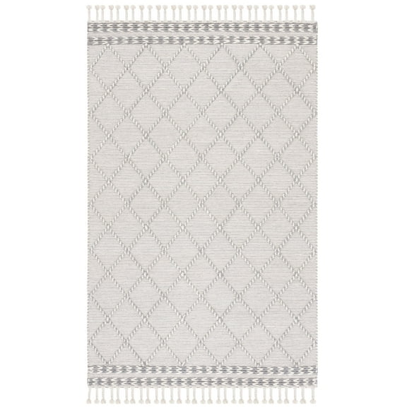 SAFAVIEH Vermont Westley Trellis Area Rug, Ivory/Grey, 5' x 8'