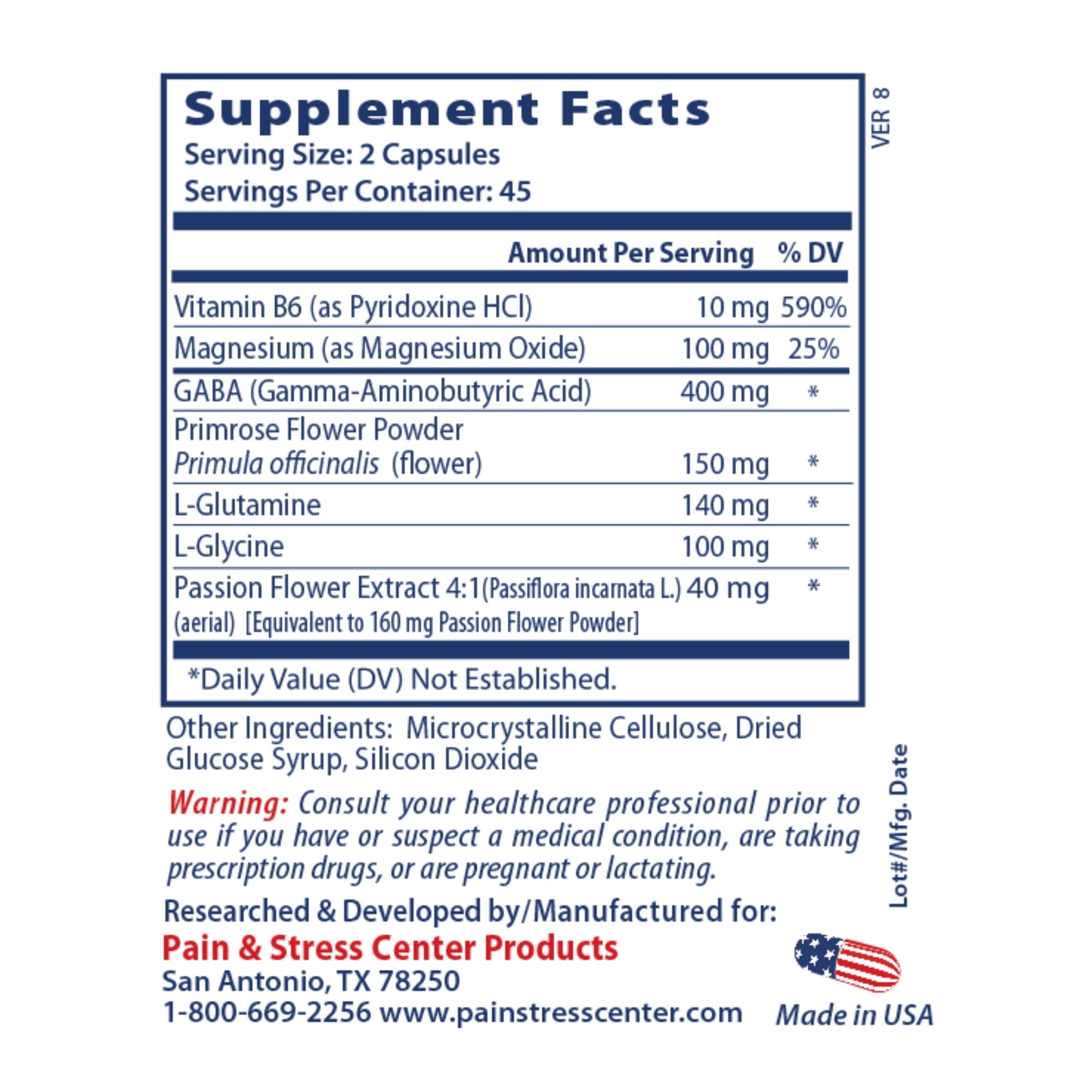Anxiety Control 24® Stress Relief Supplement with GABA, L-Theanine & Ashwagandha for Calm Mood & Relaxation, 90 Capsules