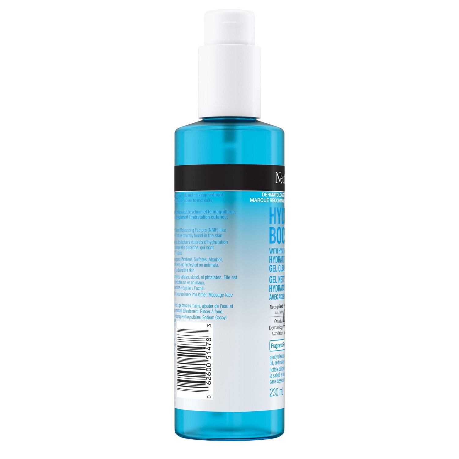 Neutrogena Hydro Boost Fragrance-Free Hydrating Cleansing Gel, Facial Cleanser, Hyaluronic Acid, Paraben Free, 230 mL