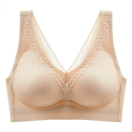 

Rumida Women s Comfort Shaping Wirefree Bra Lace Seamless Lightly Lined Women s Bra Comfort Shaping Wirefree Skin Color 2XL