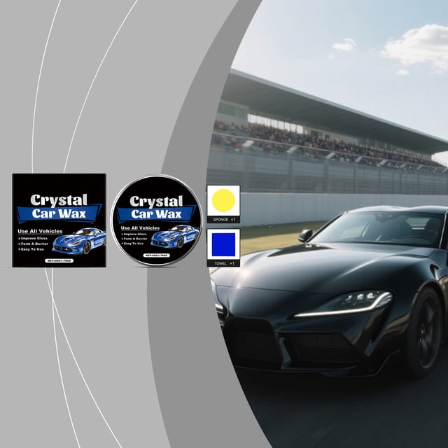 Kit de cera para pulir coche 50g | Protección para pintura carnauba-silicona | Relleno de remolino Gloss Boost | Fórmula transparente para todos los colores de vehículos | Incluye aplicador y tela