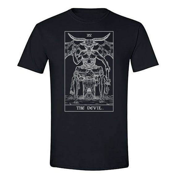 The Ghoulish Garb The Devil Tarot Card Shirt Terror Tarot Shadow Edition Small