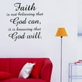 thumbnail image 4 of Adhesivo de pared de PVC negro con frase "Fe en Dios", vinilo decorativo extraíble para el hogar, estudio y habitación., 4 of 8