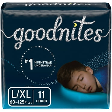 Boys' Bedwetting Underwear, L/XL, 11 Ct