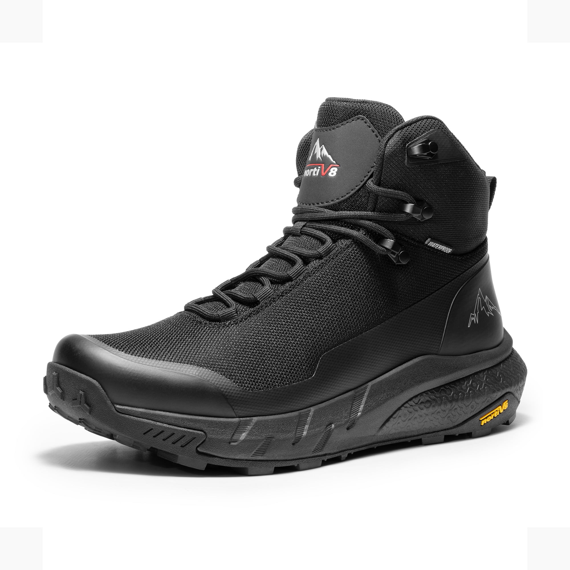 NORTIV 8 Men's Mid Waterproof Hiking Boots Outdoor Lightweight Breathable Trekking Camping Mountaineering Shoes HydroTrek