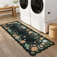 thumbnail image 2 of Moynesa 2'x5' Floral Runners for Hallways, 2x5ft Kitchen Runner Rug Ultra-Thin Soft Rug, Non-Slip Washable Rug Runner Stain Resistant Boho Rug Low-Pile Carpet Runner for Bathroom Bedroom,Black, 2 of 7