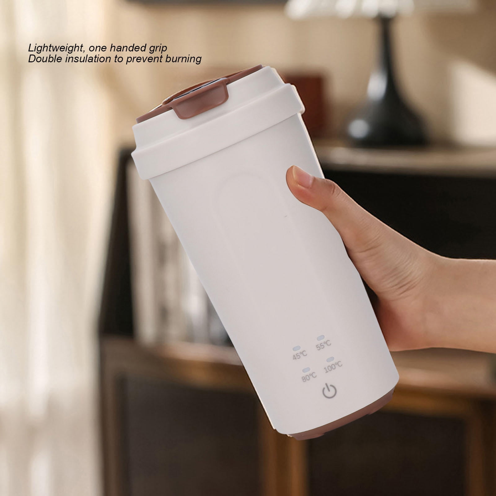 BOKYAN Portable 500ml Electric Kettle 300W – USB‑Powered, 45℃/55℃ Heat‑Preserve, Stainless Steel, Travel‑Ready Baby Formula Heater