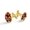 Color 5, variant on Men's Classic Stainless Steel, Cute Alpaca Rainbow Pattern Cufflinks Business Wedding Shirts, Golden
