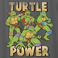 thumbnail image 2 of Women's Teenage Mutant Ninja Turtles Distressed Turtle Power Scoop Neck Charcoal Small, 2 of 4