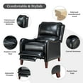 thumbnail image 6 of Genuine Leather Recliner Chair, Tina's Home Push Back Wood Leg Armchair Nailhead Living Room Black, 6 of 6