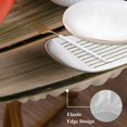 thumbnail image 3 of American Flag Golf Round Tablecloth, Fitted Table Cover with Elastic for 36"-44" Round Tables, 4th of July Farmhouse Vintage Wood Grain Table Cloth Outdoor Indoor Dinning Party Waterproof Tablecloths, 3 of 7