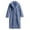 *Blue, variant on Womens Winter Faux Fur Coat ,Plush Lapel Long Cardigan Jackets ,Warm Cozy Coat Khaki,Womens Plus XL