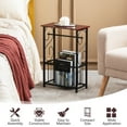 thumbnail image 3 of Costway Side Sofa Narrow Table w/ Removable Paper Holder for Living Room Bedroom Toilet, 3 of 9