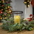 thumbnail image 2 of 17 in. Metal Holiday Centerpiece Glass Candle Holder, 2 of 5