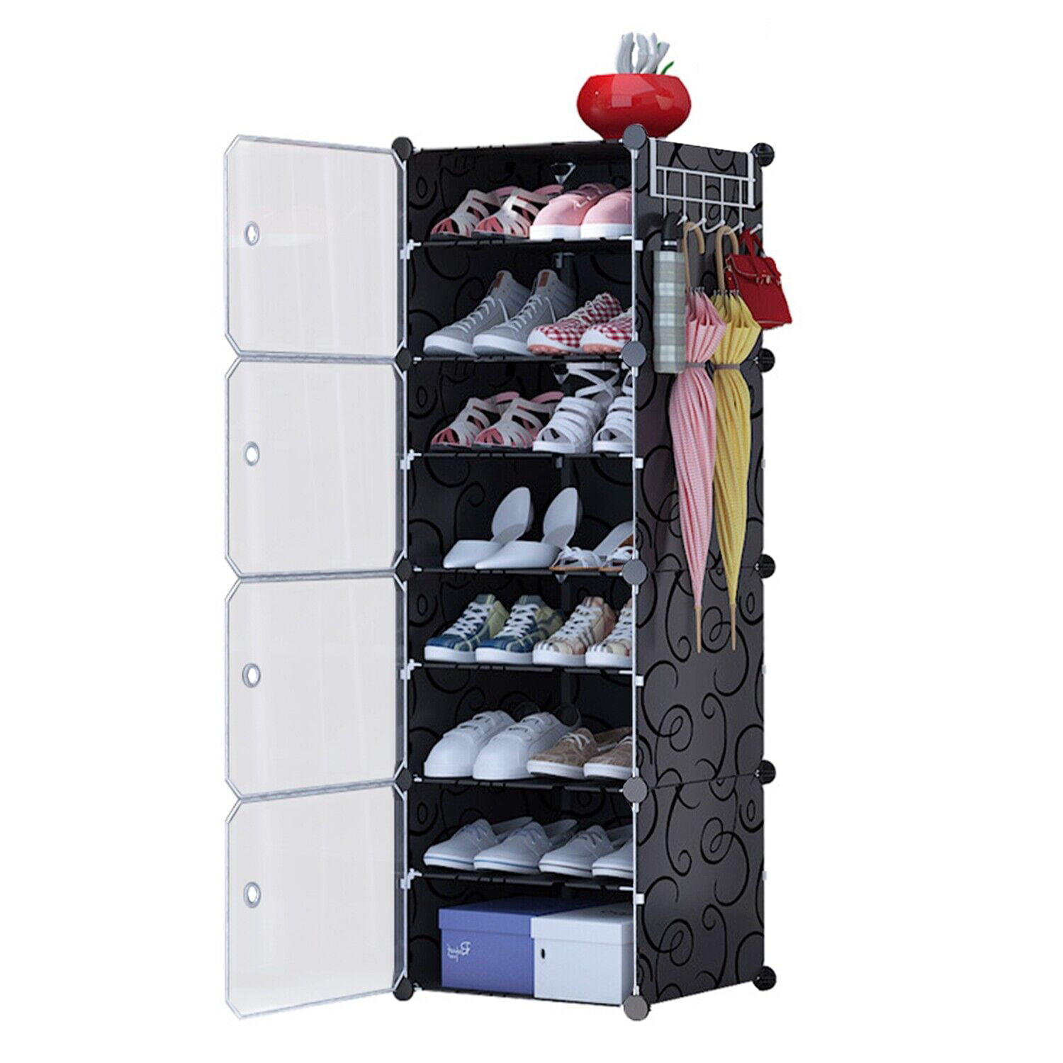 Shoe Rack Organizer,32-40 Pairs Shoe Storage Shelf,9 Tiers Shoe  Stand,ShoeRack for Closet,Boot Organizer with 2 Hooks,Stackable Shoe Tower  – Built to Order, Made in USA, Custom Furniture – Free Delivery