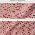thumbnail image 2 of Soimoi Cotton Voile Fabric Cartoon Girl & Car Transport Decor Fabric Printed Yard 42 Inch Wide, 2 of 7