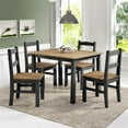 thumbnail image 3 of York 5-Piece Solid Wood Dining Set with 1 Table and 4 Chairs in Red Wash, 3 of 9