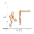 thumbnail image 2 of Real 14kt Rose Gold Diamond Earrings; for Adults and Teens; for Women and Men, 2 of 2