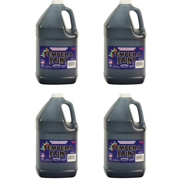 Set de pintura Constructive Playthings, lavable al temple, 4 L, negro