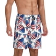 thumbnail image 6 of Mens Pajama Shorts, USA flag American football cool Sleep Shorts Men Pajama Bottoms Lounge PJ Shorts with Pockets, 6 of 6