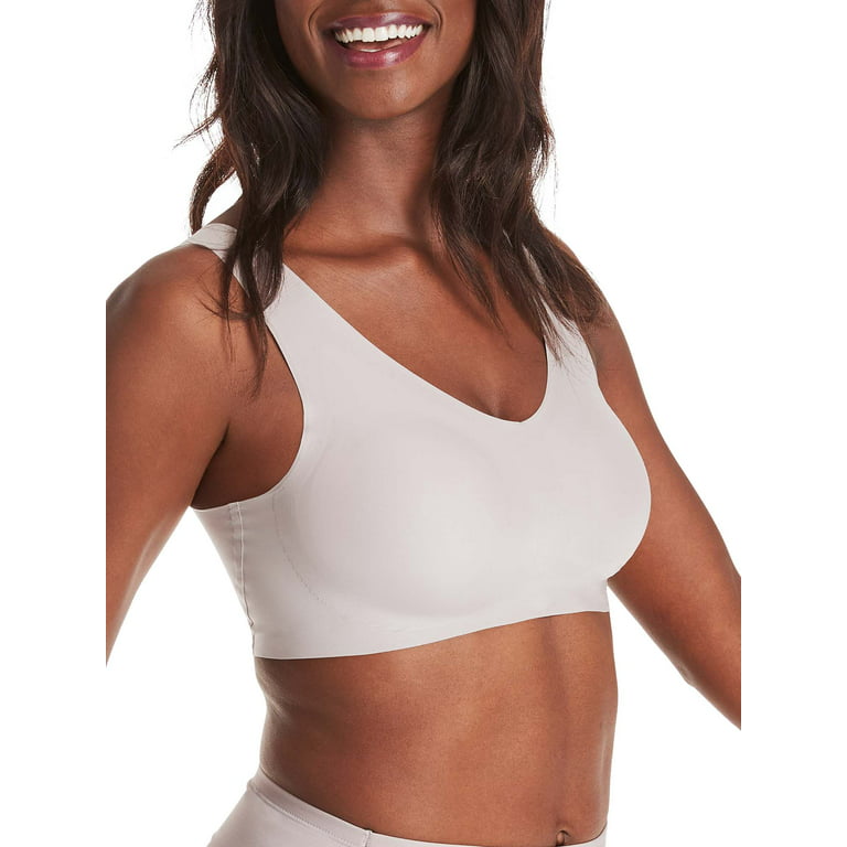 Hanes Invisible Embrace Women's Wireless T-Shirt Bra, Seamless Warm Steel XL