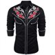 thumbnail image 1 of Camisa de hombre de alta calidad, estilo étnico tribal occidental, diseño de diseñador, rosa, lujo, para hombre, deportes, ocio, fiesta al aire libre, novedad de, 1 of 6
