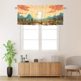 thumbnail image 2 of Cactus Kitchen Window Curtain Valance Desert Sunset Mid Century Retro Nature Landscape Window Treatment for Living Room Bedroom Bathroom 54 by 18 in, 1 Panel, 2 of 6