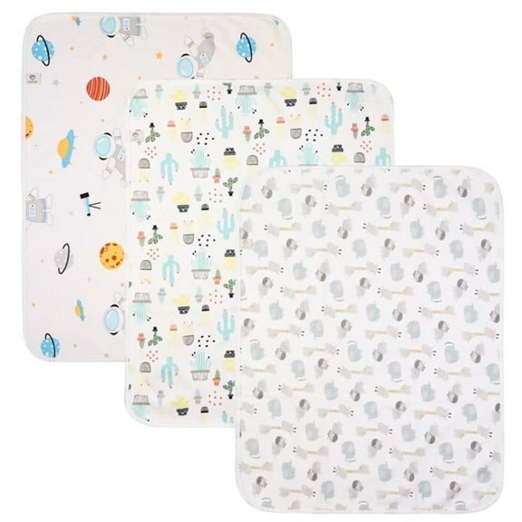 Asung Baby Portable Changing Pad Diaper Urine Baby Mat 27.5X22 inch Waterproof Pads 3 Pack White