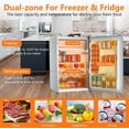 thumbnail image 2 of Ourlova Réfrigérateur Simple Mini - Réfrigérateur de 4,3 Pi3 avec Congélateur avec Thermostat Réglable, Tablettes en Verre Coulissantes, Porte Réversible Idéale pour Dortoir, Bureau, VR, Garage, Appartement, 2 of 5