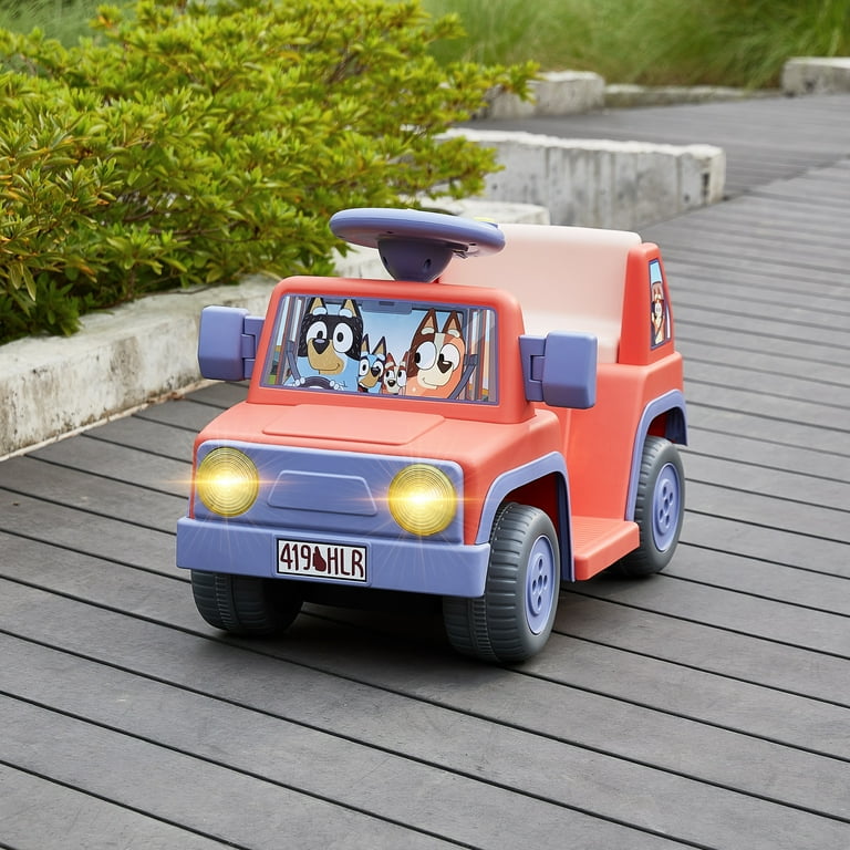 Bluey Operated Motorized Ride-On Toy Car, 6 Volt with Sounds Bluey Operated Motorized Ride-On Toy Car, 6 Volt with Sounds