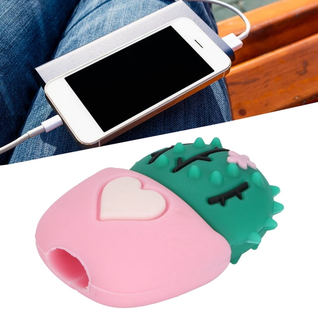 Data Line Protectors Cute Cactus Practical Charging Cord Savers for Cellphone Tablet Data Lines