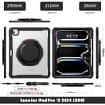 thumbnail image 7 of XYX For iPad Pro 13 inch Case (2025 M5/2024 M4), 360 Rotating Hand Grip, Shoulder Strap, Heavy Duty Drop Protection, Transparent, 7 of 7