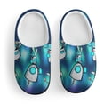 thumbnail image 3 of Gir Robot Invader Zim Kid's Cotton Slippers Winter Warm Soft Plush Slippers with Rubber Sole Non-Slip Indoor Outdoor Slip on Shoes Fluffy House Slippers For Boys Girls Teen, 3 of 8
