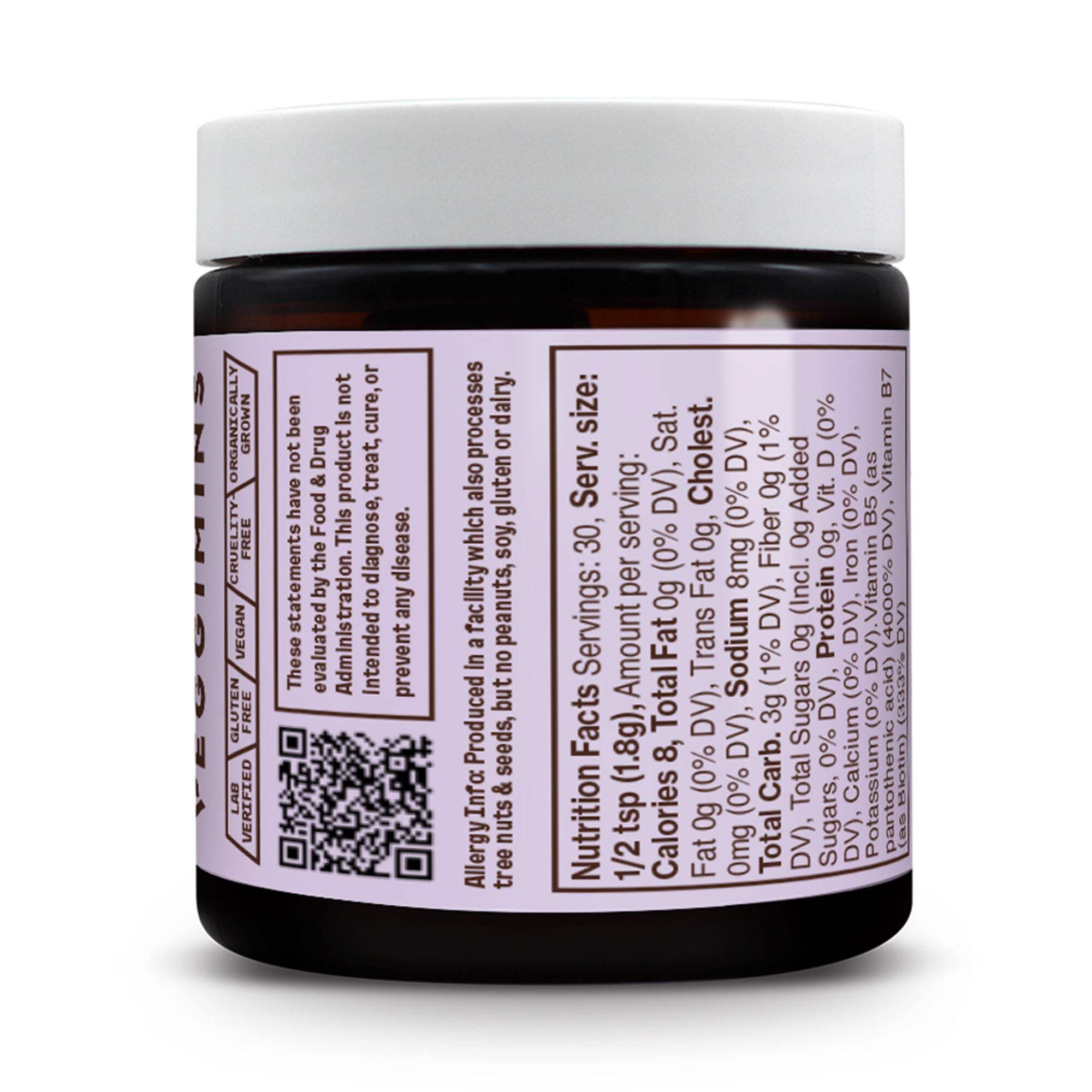 Veggimins True Vegan Collagen Vitamin A, Biotin, and B5