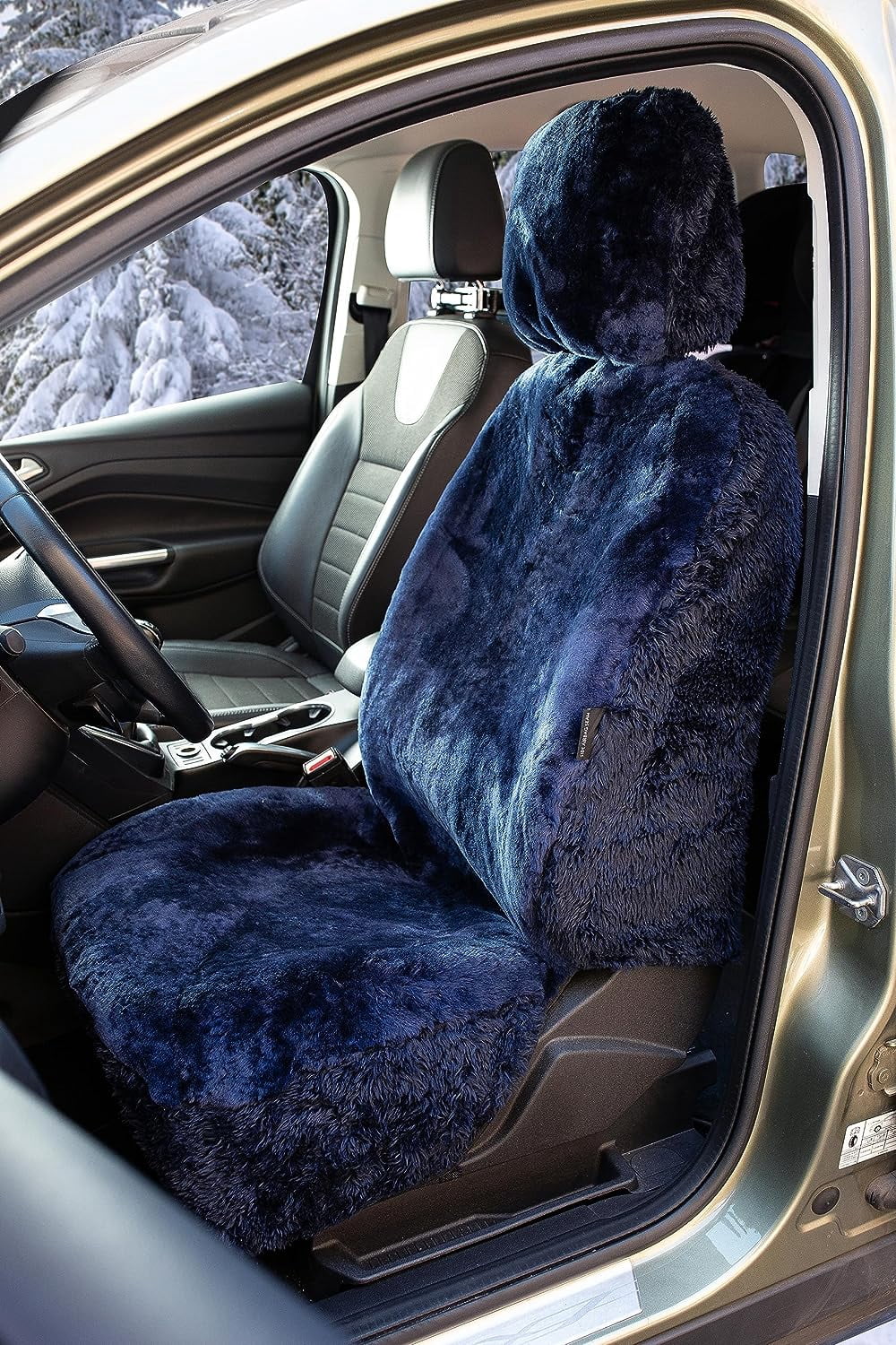 Zone Tech Sheepskin Seat Cover Deep Blue