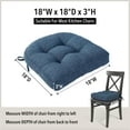 thumbnail image 2 of Tromlycs Chair Cushions for Dining Chairs Kitchen Seat Cushions Room 4 Pack Pads with Ties Indoor Non Slip Office 18x18 Inch, Blue, 2 of 7