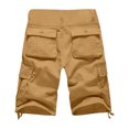 thumbnail image 3 of TINZ Mens Casual Mid Waist Pant Short Cargo Pant Solid Splice Pocket Drawstring Shorts Fashion Solid Color Loose Pant Short Apparel 6 Foam, 3 of 6