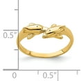 thumbnail image 3 of 14k Yellow Gold Dolphin Kissing Dolphin Band Ring, 3 of 7