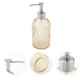 thumbnail image 5 of Unique Bargains 1 Pc Elegant Soap Pump Dispenser for Bathroom 13.52oz Orange Silver Tone, 5 of 6