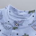 thumbnail image 4 of Odeerbi 2-6 Años Niñas Conjunto de Verano Camisa de Manga Corta de Algodón Dinosaurio Conjunto de Dos Piezas, 4 of 5