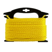 (2 pack) Hyper Tough Item# PT450Y-HT, Polypropylene Twisted Rope, 1/4 x 50, 1 Each