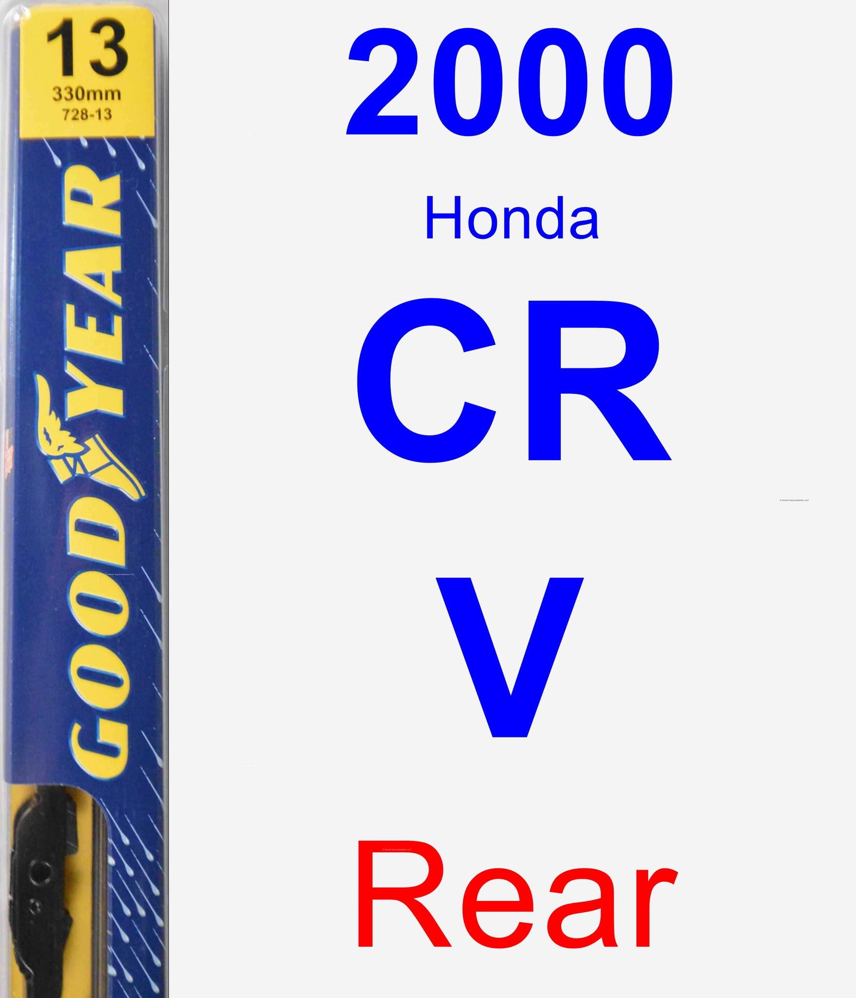 honda crv rear wiper blade size