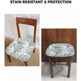 thumbnail image 5 of Sage Green Gray Coral Coastal Seat Covers for Dining Chairs, Summer Beach Stretch Kitchen Chair Slipcovers, Seaside Nautical Dining Room Chair Covers Removable Chair Cover Protector Set of 4, 5 of 6