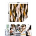 thumbnail image 4 of Brown Striped Ombre Cloth Napkins Set of 6 Reusable Dinner Napkins, Modern Brown Moire Geometric Cocktail Napkin Washable Table Napkins for Wedding/Holiday Party/Baby Shower 20"x20", 4 of 7