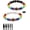Volcanic +White Turquoise, variant on 7 Chakras Bracelet For Women Men, 2pcs Lava Rock Beaded Handmade Teens Girls Boys Jewelry