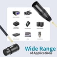 thumbnail image 4 of Cable XLR Devinal giratorio en ángulo recto macho a hembra de 1 m, 2 unidades, 4 of 7