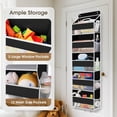 thumbnail image 4 of 2 Pack Over The Door Organizer, Hanging Storage Organizer with Clear Window, 40lb Ultra Sturdy Large Capacity Room Organizer for Pantry Laundry Bathroom Nursery Closet (Beige), 4 of 5